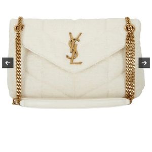 Saint laurent off white loulou tweeted purse